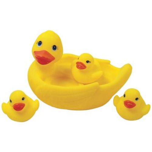 Playmaker Toys Rubber Duck Family Set of 4 Baby Bath Toys