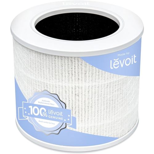 LEVOIT Core Mini-P Replacement Filter, Genuine Core Mini-RF Air Purifier Filters, Supports HEPA Sleep Mode, High-Efficiency Activated Carbon for Removal of Smoke, Odor, Allergens, Pollen, 1 Pack,White