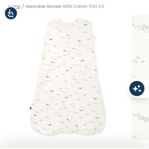 Ocean Life Cotton Sleep Sack | Small | HALO