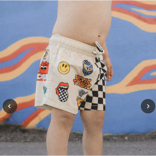 Sticker Slap Boardies | Little Trouble