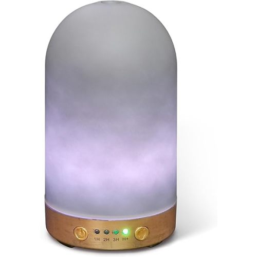 Earnest Living Essential Oil Diffusers for Essential Oils 100 ml Ultrasonic Diffusers 4 Timers Night Lights and Auto Off Function Home Office Aromatherapy Diffusers for Essential Oils