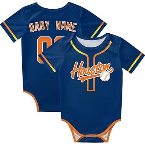 KREDE Baby Clothes Unisex Bodysuit Personalized Custom Baby Name Number for Boy Girl