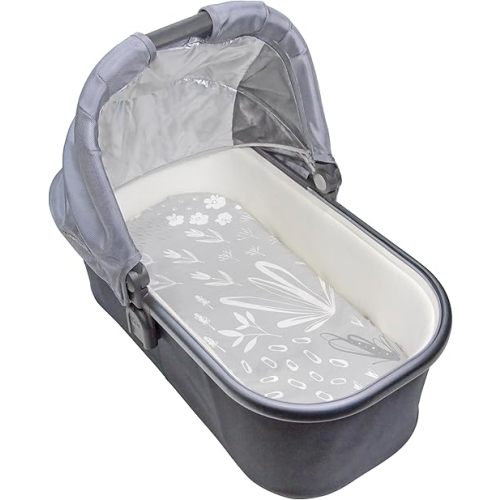 Kushies Baby Breathable Cotton Bassinet Sheet - Bunny Grey