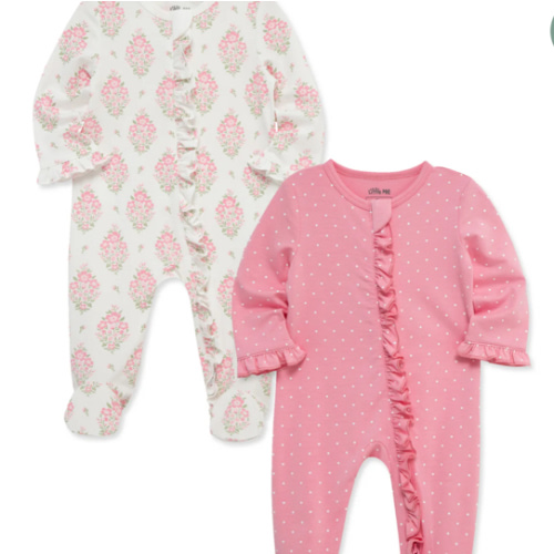 Floral Flame Footie (2-Pack)