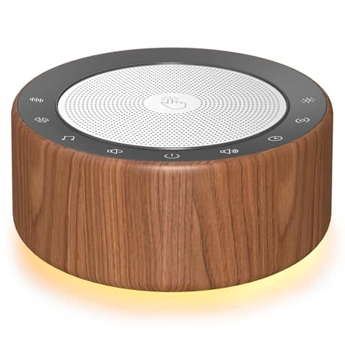 Nursery Lamp with Sound Machine, Mood Lighting, 7 Colors Night Light, 30 Soothing Sounds, White Noises for Baby, Adults. Timer, Plug in, Memory Function, Touch Control