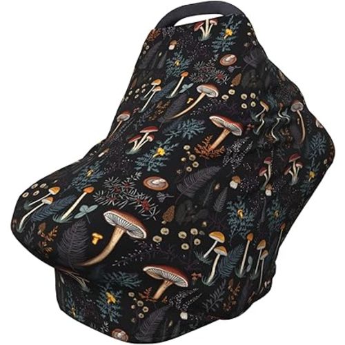 Mushroom Baby Car Seat Covers Canopy Covers Baby Multi-Use Car Seat Canopy Carrier Cover, Breathable Breastfeeding Cover Boys & Girls