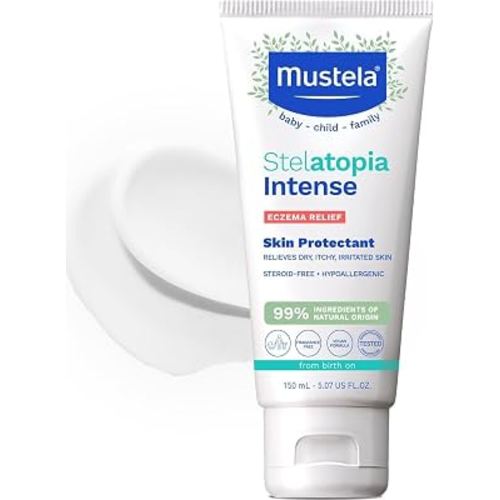 Mustela Eczema Relief Cream Stelatopia Intense - Fragrance-Free Moisturizing Body Lotion with Colloidal Oatmeal - For dry, itchy, irritated skin & flare-ups - Baby, Child & Adult - 5.07 fl. oz.