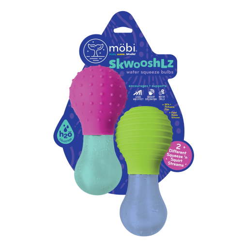 Mobi Skwooshlz Baby Bath Toy Water Squeeze Bulbs Sensory Silicone Bath Toys