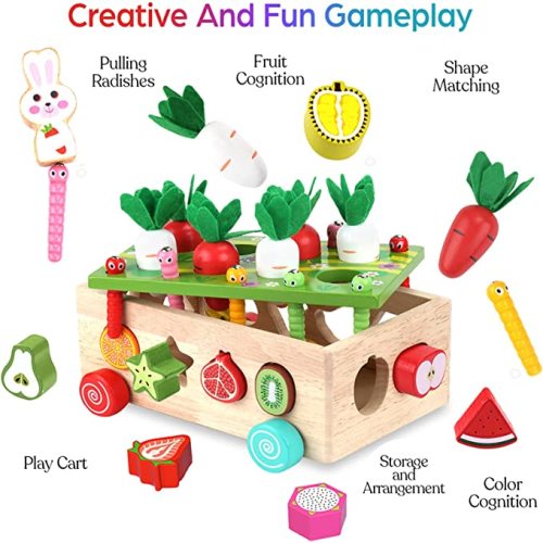 Toddlers Montessori Wooden Educational Toys for Baby Boys Girls Age 1 2 3 Year Old, Shape Sorting Toys 1st One First Birthday Girl Gifts for Kids 1-3, Wood Preschool Learning Fine Motor Skills Game