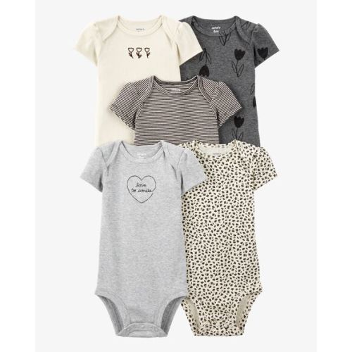 Baby 5-Pack Floral Short-Sleeve Bodysuits - Carter's | Carter's
