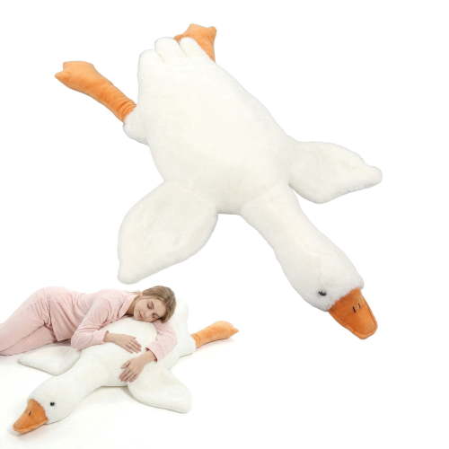 Yvagay Giant Stuffed Goose Plush Toy,Oversized Plush Goose Plush Toy, Cute Swan Stuffed Animal Gift for Kids and Friends, 51.18 inch