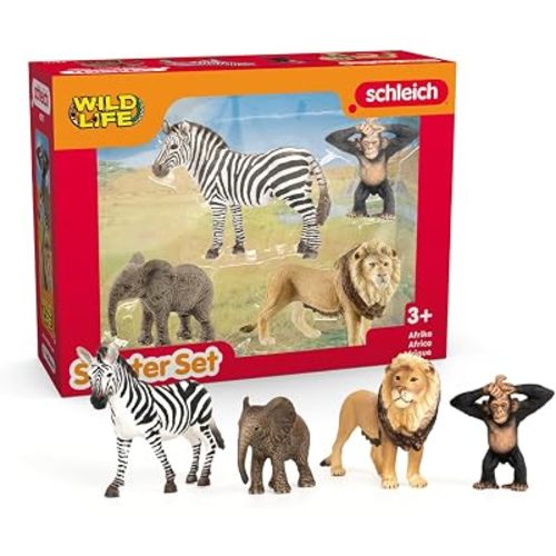 Schleich Wild Life - 4Pc Wild Life Africa Starter Set - Kids 3+ | 42721