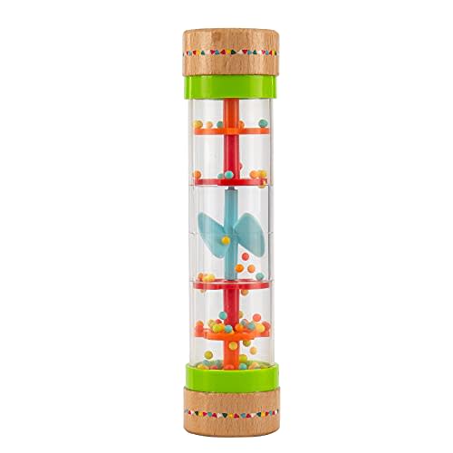 Musfunny Rainmaker Baby Rain Stick Toys for Kids: 8 inch Rainstick Sensory Rattle Toys for Babies,Shaker Rainfall Tubes Musical Instrument -Colorful