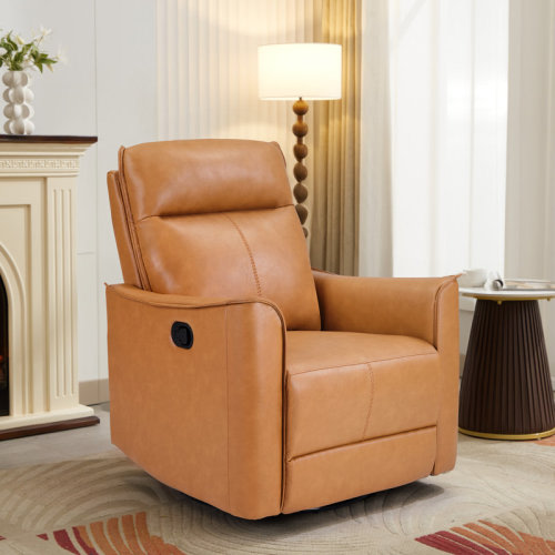 Hokku Designs Tayani 31.5" Wide Modern Comfortable Upholstered Swivel And Rocker Manual Recliner & Reviews | Wayfair