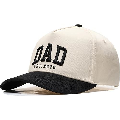 Mom and Dad Est 2026 Matching Hats | Pregnancy Announcement Gifts for Couple | Parents to Be Gifts New Mom & Dad