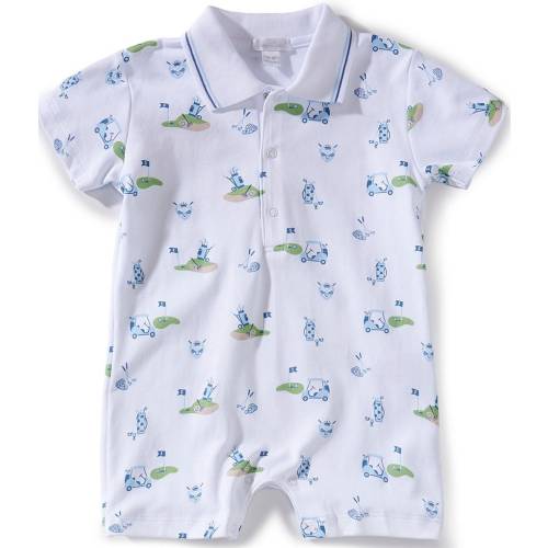 Kissy Kissy Baby Boy Pima Cotton Short Sleeve Golf Championship Shortall