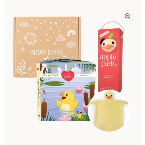 Organic Sherpa Ducky Blankie & Book Set