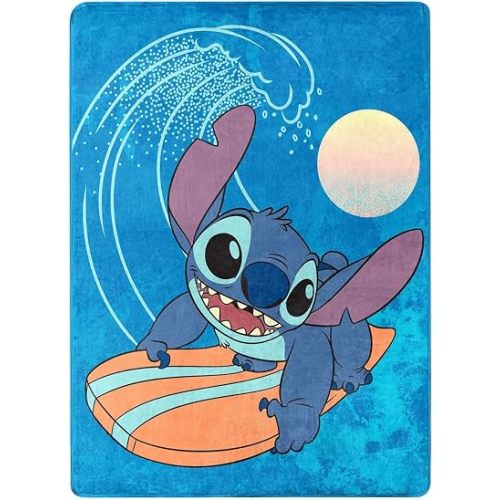 Northwest Lilo and Stitch Silk Touch Throw Blanket, 46" x 60", Makes Waves
