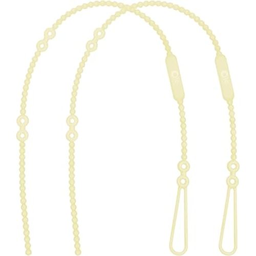 Olababy Silicone Strap for Baby Toys, Teethers, Sippy Cups, Bottles w Handles, Feeding Spoons, High Chairs, Strollers, Car Seats and Travel Essentials (2 Straps, Lemon)