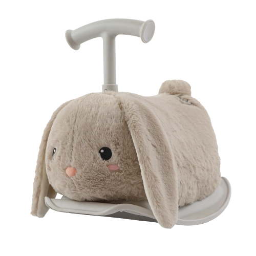 Yvolution My Buddy Roller 2-in-1 Rabbit Plush Ride-On Toy, Rocker & Ride-On Modes, Ages 10–36 Months