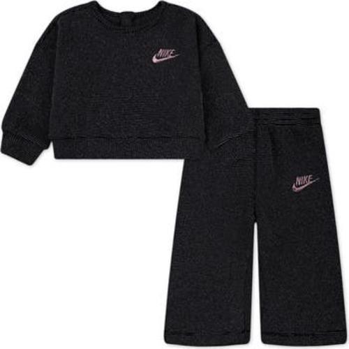 Metallic Waffle Stitch Sweatshirt & Leggings Set