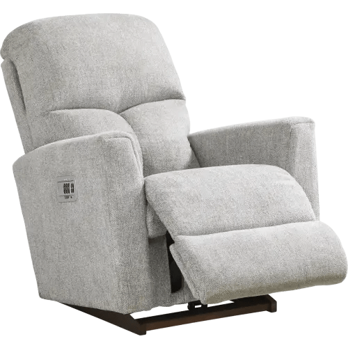 La-Z-Boy Hawthorn III Gray Woven Dual Power Rocker Recliner | Rooms to Go