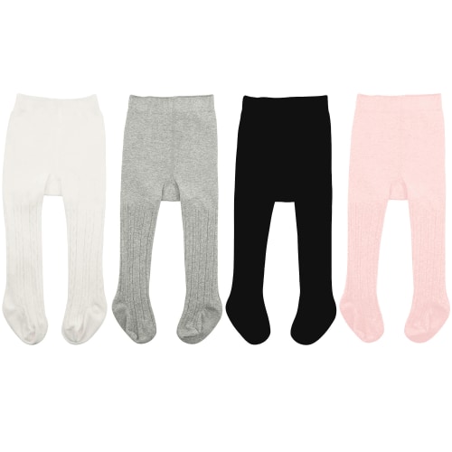 American Trends Infant Soft Tights Thick Cable Knit Leggings Stockings Cotton Pantyhose for Newborn Infant Toddler Baby Girl Tights Colorful Mixed S
