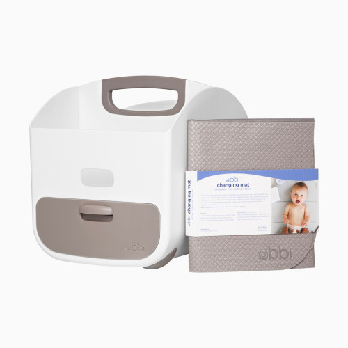 Ubbi Diaper Caddy & Changing Mat - Taupe
