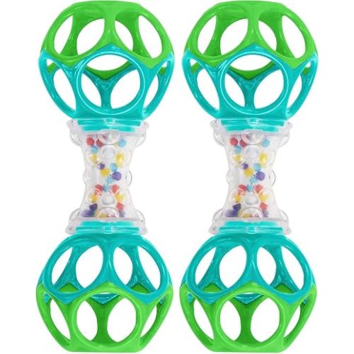 Bright Starts Oball Shaker Rattle | Newborn+ | Pack of 2