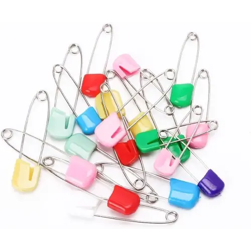 20 Pcs 2 Inch Baby Infant Child Cloth Nappy Diaper Pins Safety Locking Holder Colorful Safety Pins Heavy Duty, Diaper for Pins and Fasteners, Cloth Diapers and Accessories