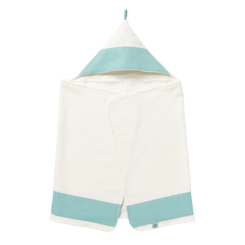 IKEA Tillgiven Baby Towel with Hood - White, turquoise