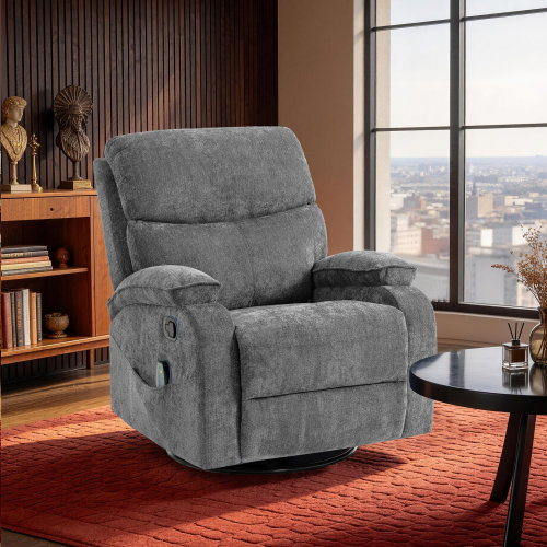Culect Swivel Rocker Recliner Massage Scratch-Resistant Fabric & Reviews | Wayfair