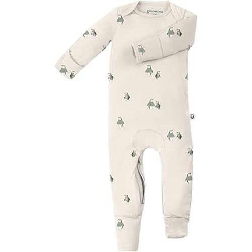 Amazon.com: GUNAMUNA Unisex Baby, Toddler Ultra-Soft Convertible Pajama, Footie Romper Sleeper with Diaper Zipper for Easy Changing, Goose, 0-3 Months: Clothing, Shoes & Jewelry