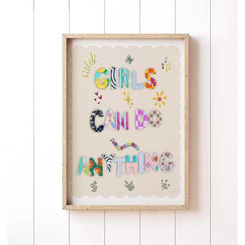 Girls Can Do Anything Print: Empowering Nursery & Playroom Wall Art