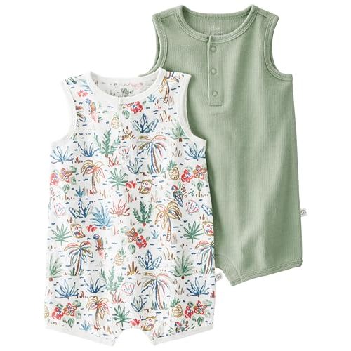 little planet by carter's unisex-baby Romper Made With Organic Cotton