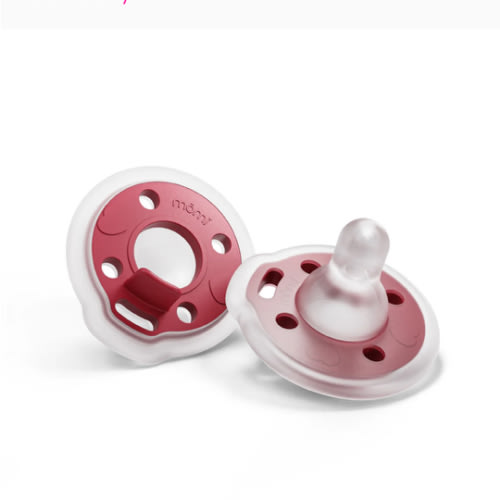 babypace breast-like pacifier 2-set - cranberry | mōmi