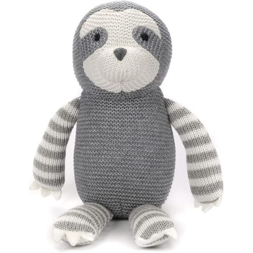 Organic Baby Toys Grey Sloth Stuffed Animal 7.1"