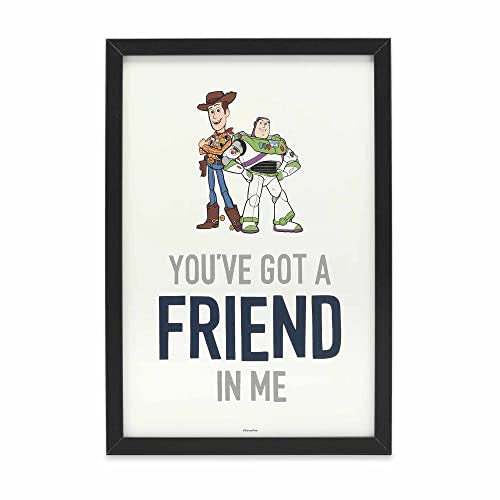 Disney Pixar Toy Story You've Got a Friend In Me Woody and Buzz Framed Wall Decor - Cute Toy Story Picture