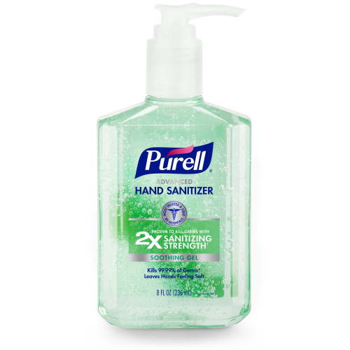 PURELL® Advanced Hand Sanitizer Soothing Gel, 8 oz Pump Bottle (Adult)