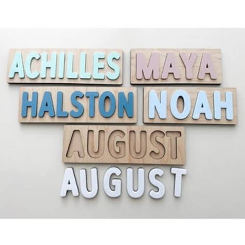 Wooden Name Puzzle, Gift for Kids, Name Puzzles for Toddlers, Montessori Baby Toys, First Birthday Gift, Baby Shower Gift - Etsy
