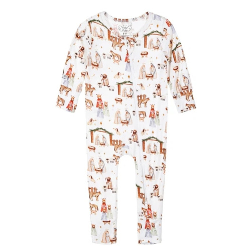 The First Noel PJ Footless Onesie Bamboo – Holy Pals
