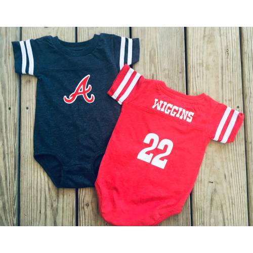 Atlanta Braves Personalized Baby Baseball Jersey | Baby Shower Gift | Braves Baby onesie | Baby Baseball Jersey | Birth Announcement