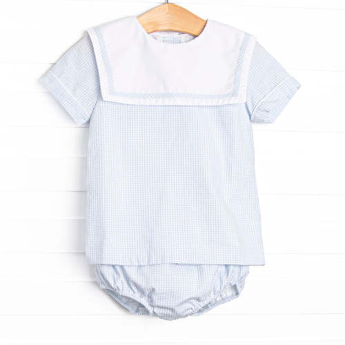 Cabo Breeze Diaper Set, Blue Seersucker – Stitchy Fish