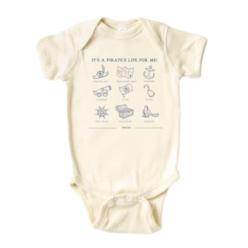 It's A Pirate's Life For Me Baby Bodysuit, Newborn Outfit, Baby Clothes, Gift for Children