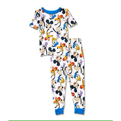 Centric Brands Disney Mickey Mouse Boys Pajama Set Short Sleeve Top & Pants Sizes 2T4T Mickey, Donald, Goofy & Pluto