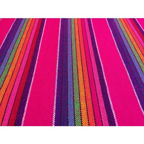 Mexican Nantli Magenta w rainbow stripes black outline Wrap 5,5 yards Baby carrier