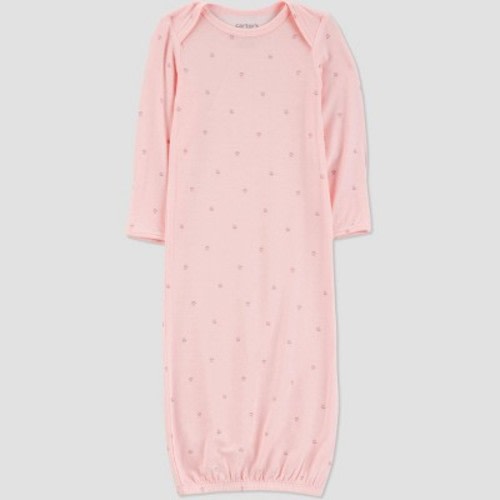 Carter's Just One You® Baby Girls' Comfy Soft Gown - Pink Newborn: Heavyweight Jersey Nightgown