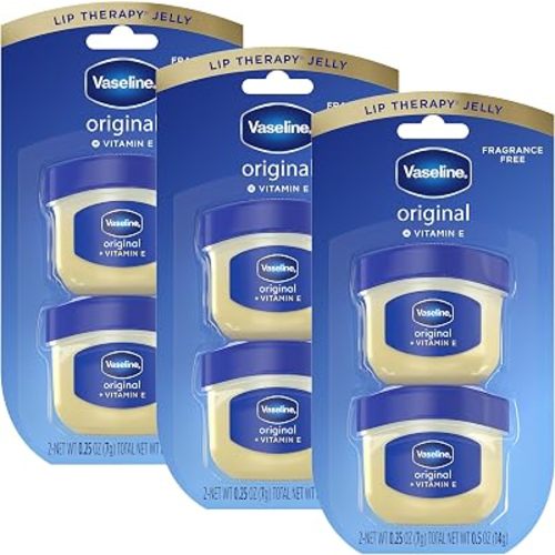 Vaseline Lip Therapy Original Lip Balm with Vitamin E, 6-Pack, 0.25 Oz Ea