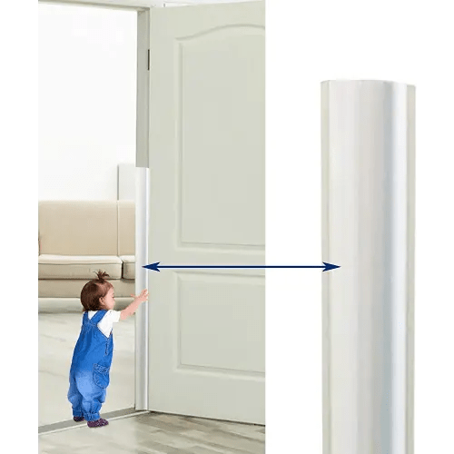 Happlife Finger Pinch Door Guard - Door Protector for Kids - Baby Finger Pinch Guard Door Stopper - Shield for 90 & Probably 180 Degree Doors (Set) - Guard for Door Finger Child Safety.