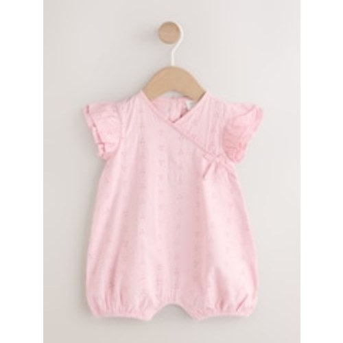 Buy Pink Broderie Baby Romper (0mths-2yrs) from Next USA
